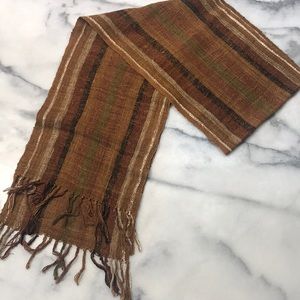 Woven striped scarf